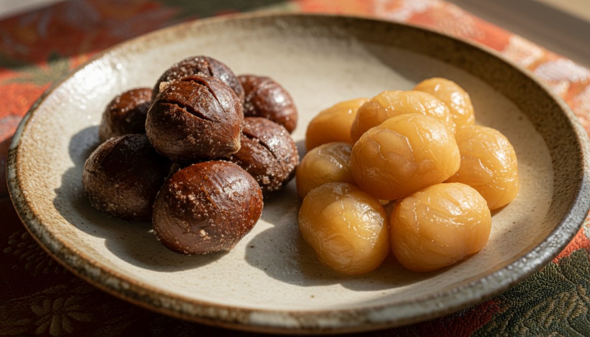 渋皮栗甘露煮とむき栗甘露煮の違い