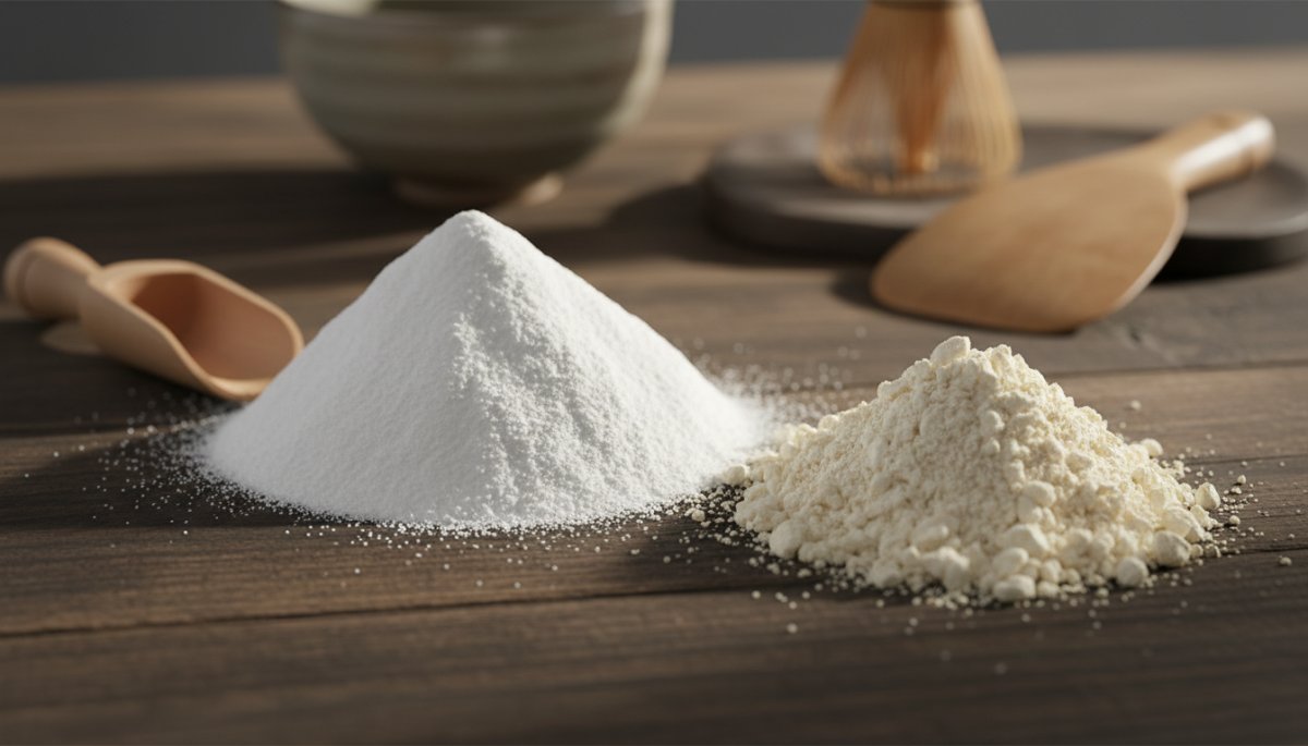 白玉粉とあられ粉の比較イメージ