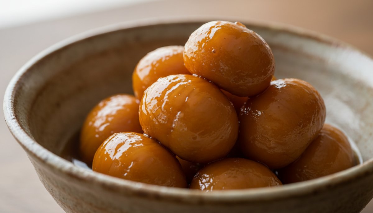 高品質な栗甘露煮の色艶と質感