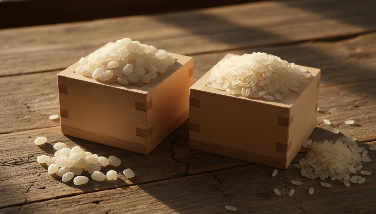 もち米とうるち米の配合比率を示す和菓子原料