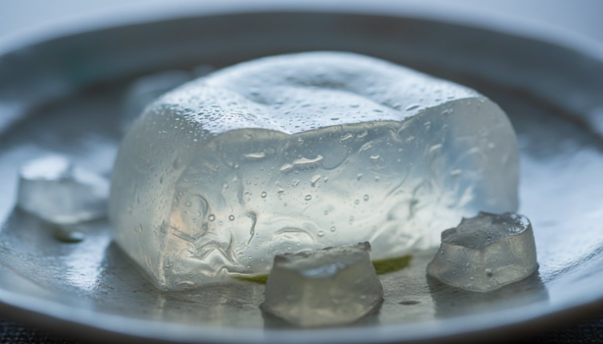 透明感のある葛餅の断面