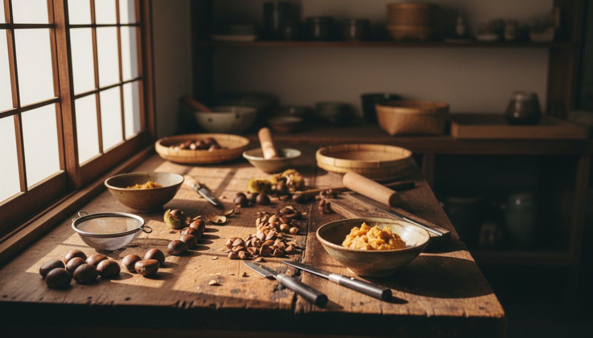 品質管理 栗素材 和菓子原料 美濃与