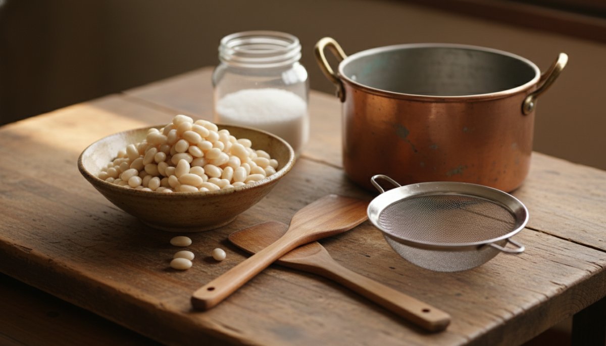 白餡作りに必要な材料と道具