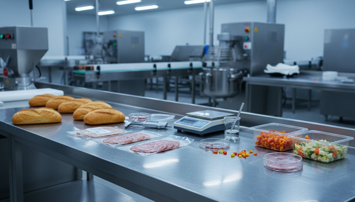 柚子スライスの品質確認と選別作業