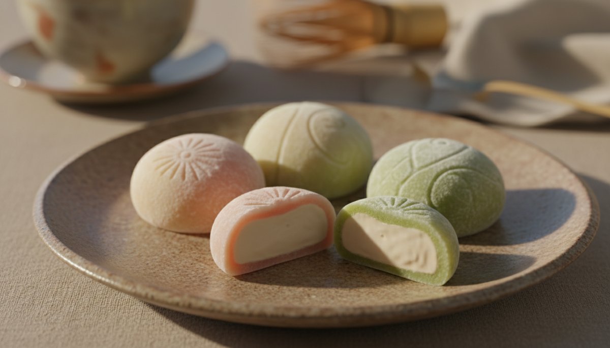 米粉和菓子の美しい断面ともちもち食感