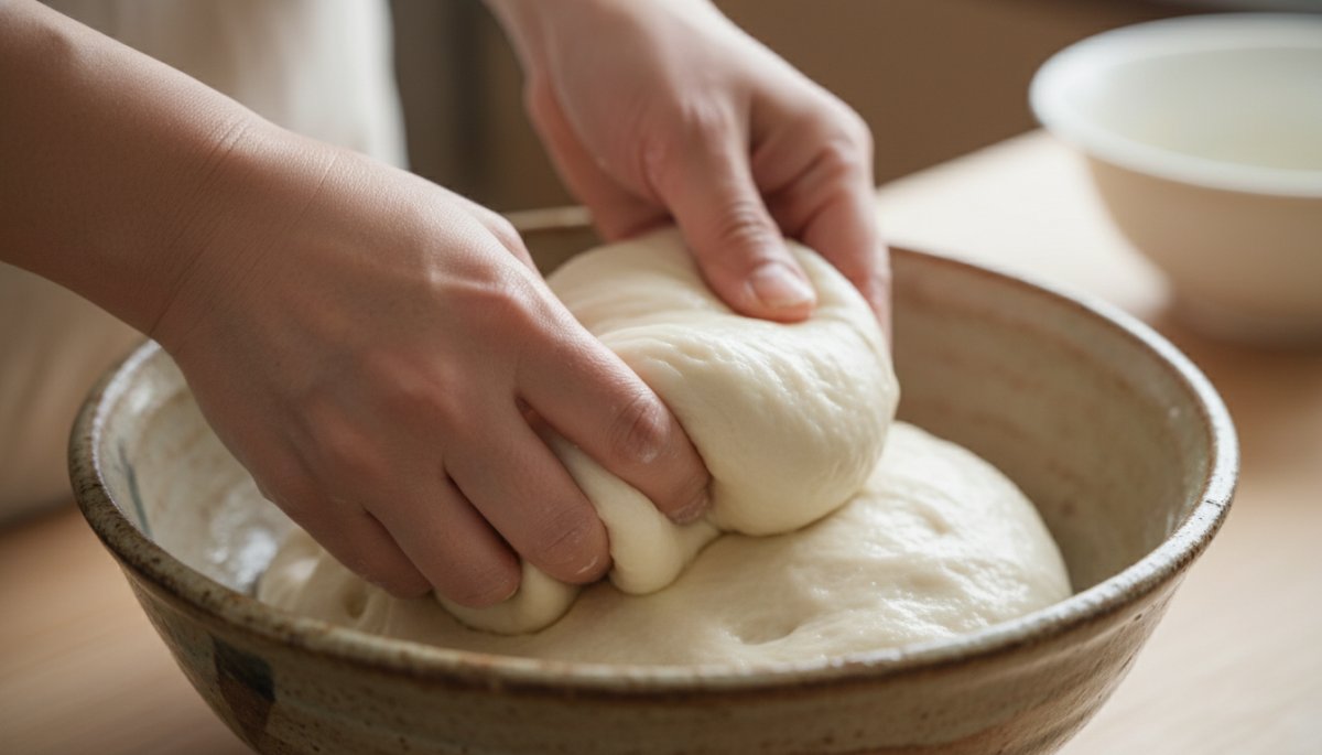 米粉生地の理想的な水分配合状態