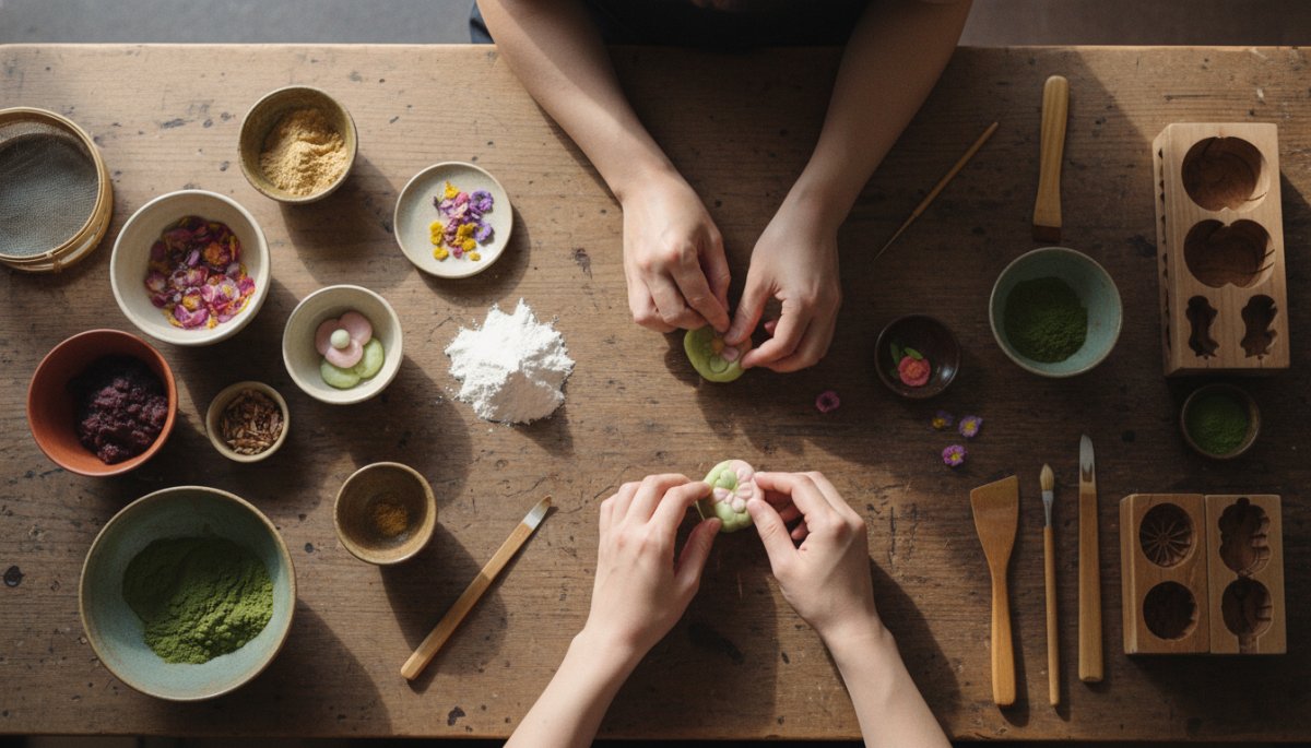 和菓子製造 職人技術 馬鈴薯澱粉配合 伝統製法