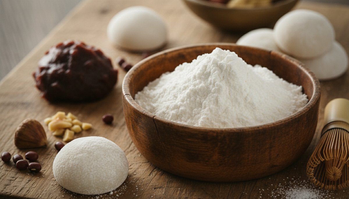 コンスターチ粉末と和菓子原料の配置イメージ