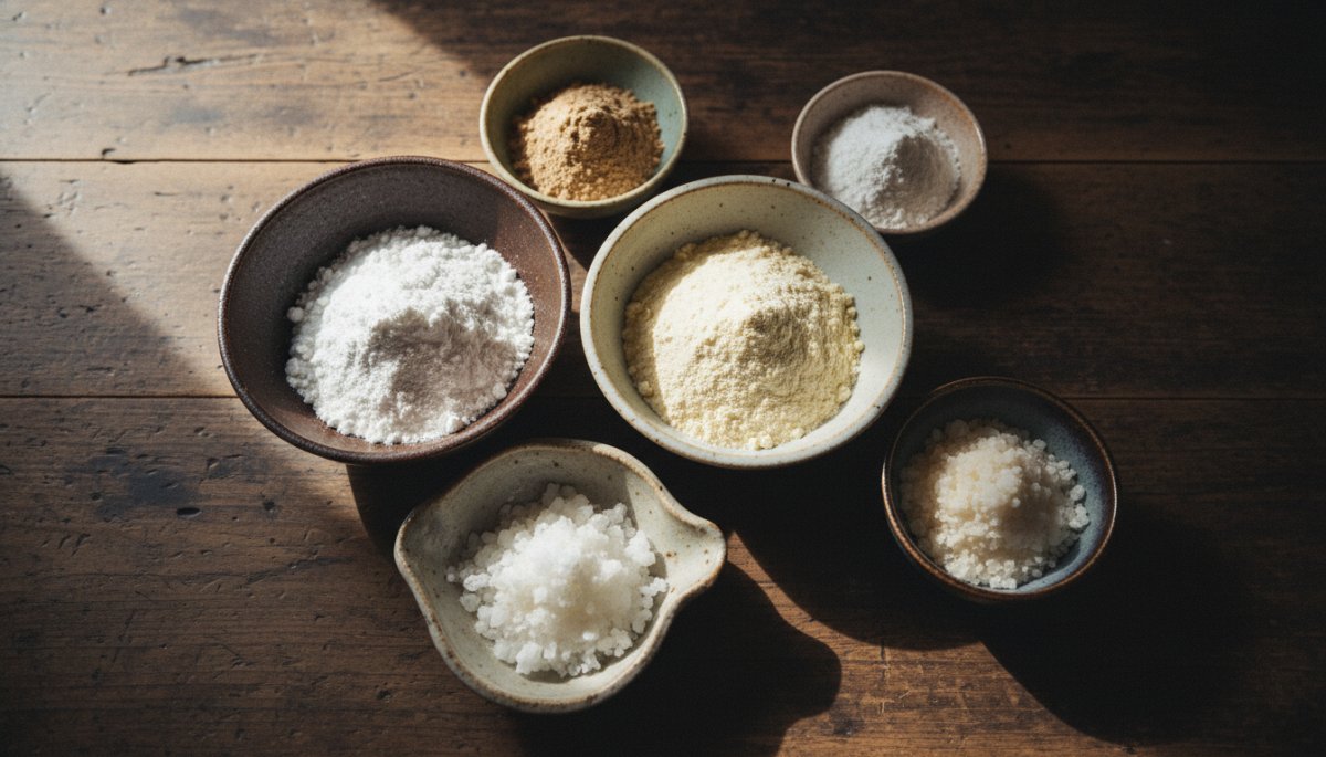 各種澱粉の比較と配合イメージ