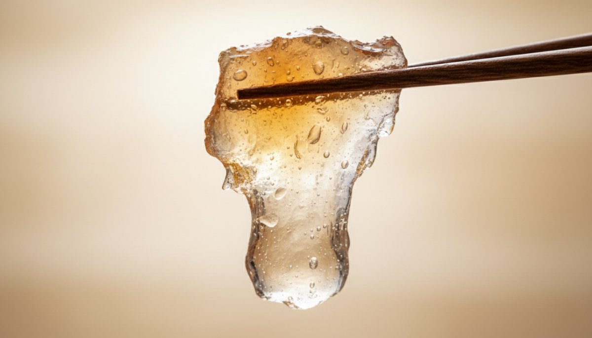 透明感のあるわらび餅の断面