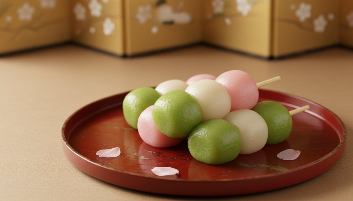 ひな祭り和菓子 三色だんご 桃の節句