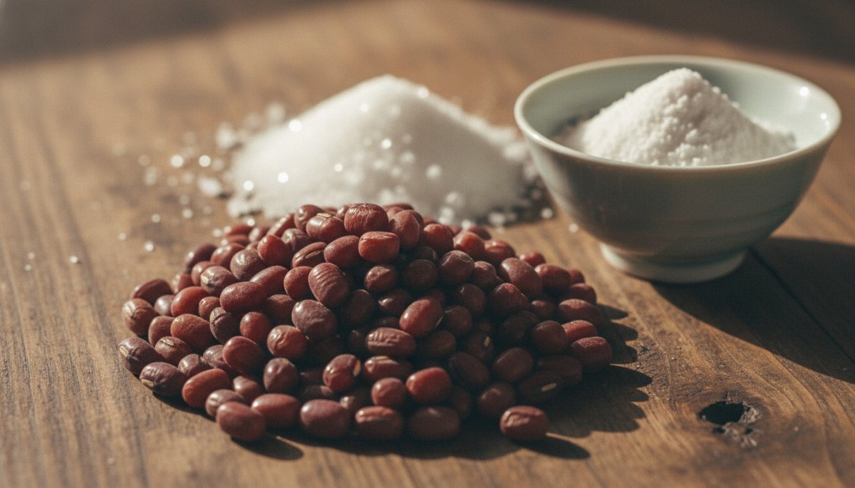 北海道産小豆と砂糖と粉寒天の和菓子原料