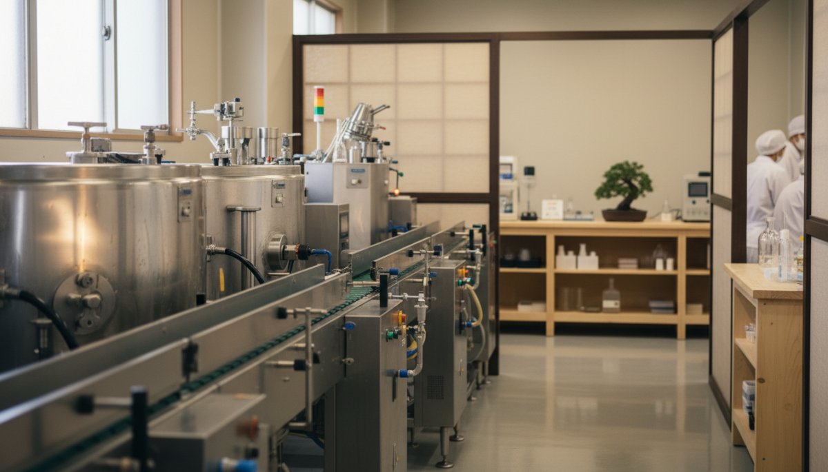 美濃与の自社工場での品質管理の様子