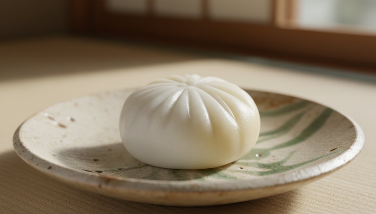 薯蕷粉で作られた美しい和菓子