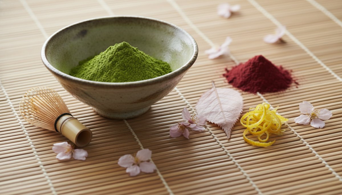 和菓子に使用される天然香料と着色料の原料